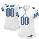 Women Nike Detroit Lions Customized White Team Color Stitched NFL Game Jersey,baseball caps,new era cap wholesale,wholesale hats
